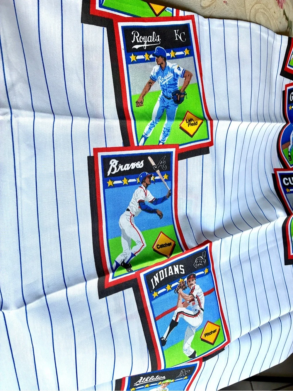 Vintage 1989 Bibb Co. MLB Baseball trading Card Print Sheet Set - 3 PCs